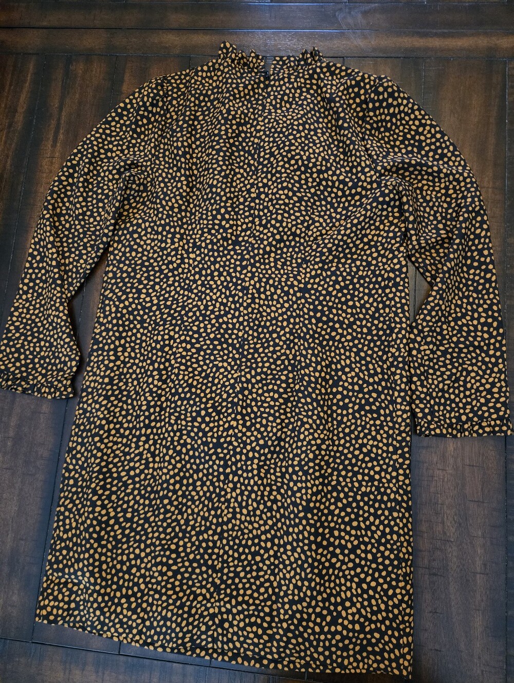 J. Crew Factory Ruffle Neck Shift Dress - Picture 8 of 8